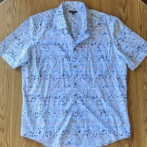Patterned Short Sleeve Button Shirt